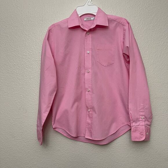 IZOD Pink Button Down Boys Size 12 Regular - Picture 1 of 3